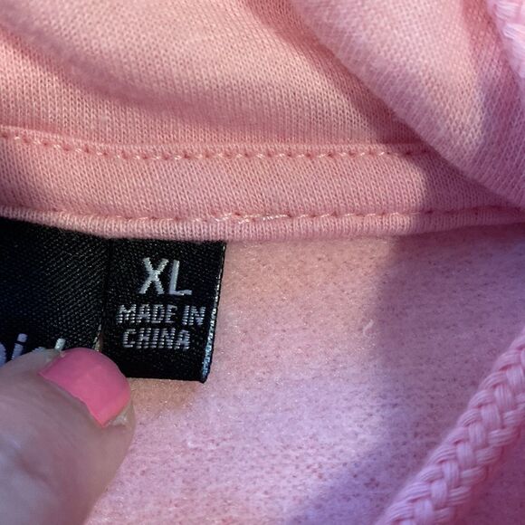 Polaroid Retro Pink Popover Kangaroo Hoodie Size XL - Picture 10 of 11